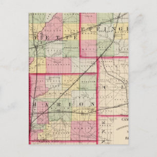Carte Postale Fayette, Effingham, Marion, comtés