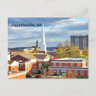 Carte Postale Fayetteville, Arkansas Vue du centre-ville