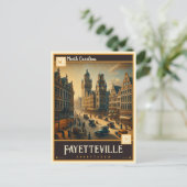 Carte Postale Fayetteville, Caroline du Nord | VINTAGE (Debout devant)