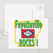 Carte Postale Fayetteville Rocks ! (vert) (Devant / Derrière)