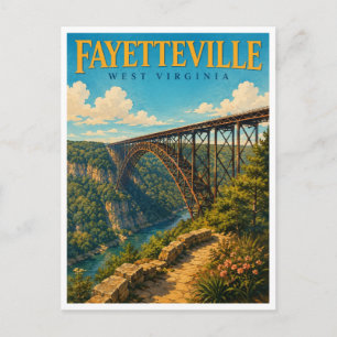 Carte Postale Fayetteville West Virginia Gorge Bridge GeoSaga