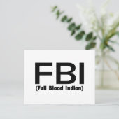 Carte Postale FBI Indien entièrement sanglé (Debout devant)