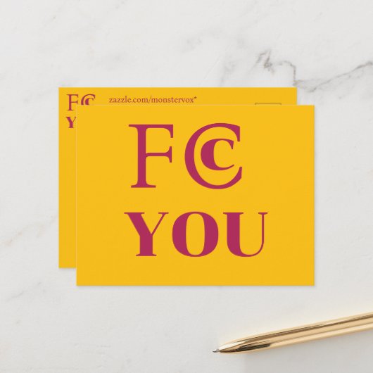 Carte postale FCC YOU (Devant/Arrière en situation)