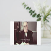 Carte Postale FDR & Citation de Rien à craindre (Debout devant)