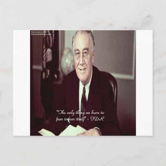 Carte Postale FDR & Citation de Rien à craindre (Devant)