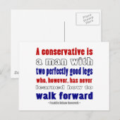 Carte Postale FDR définit les conservateurs plus sombres (Devant / Derrière)