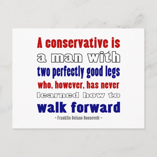 Carte Postale FDR définit les conservateurs plus sombres (Devant)