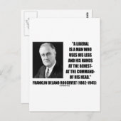 Carte Postale FDR Liberal Utilise Les Mains De Jambes À L'Arrièr (Devant / Derrière)