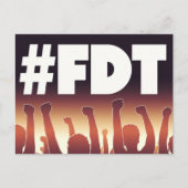 Carte Postale FDT foule aux bras dans l'air (Devant)