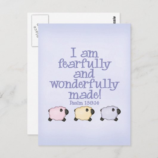 Carte Postale Fearful and Wonderful Fade - Bleu (Devant / Derrière)