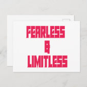 Carte Postale Fearless & Limitless  (Devant / Derrière)