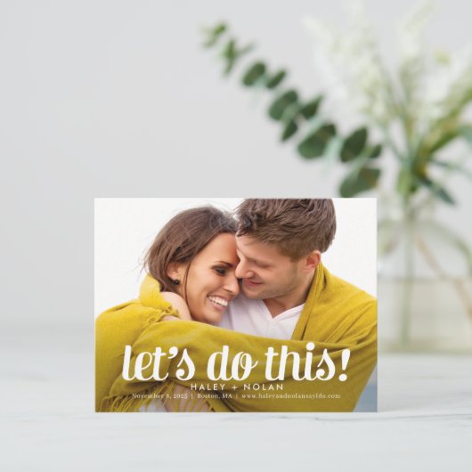 Carte Postale Fearless Love ÉDITABLE COULEUR Enregistrer La Date (Debout devant)