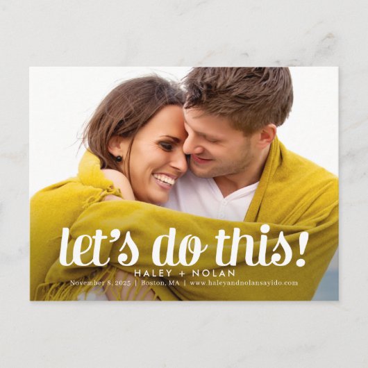 Carte Postale Fearless Love ÉDITABLE COULEUR Enregistrer La Date (Devant)