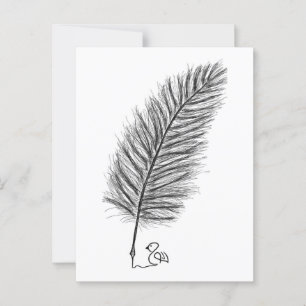 Carte Postale Feather Quill la voix des pensées et des émotions
