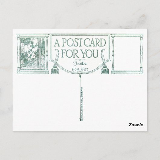 CARTE POSTALE "FEATHER YUR NEST" ROBINS DE PRINTEMPS PRÉCOCE 'N (Dos)