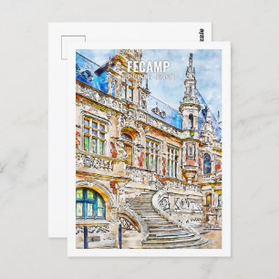 Carte Postale Fecamp Normandie France Aquarelle de voyage