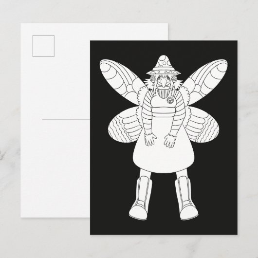 Carte Postale Fée (Devant / Derrière)