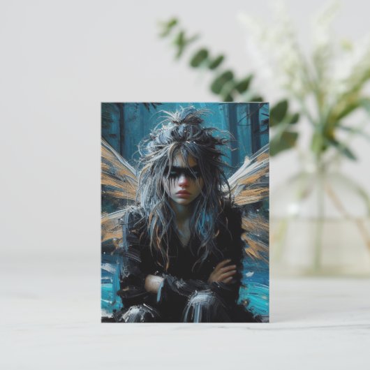 Carte Postale Fée À L'Aspect Fâché (Debout devant)