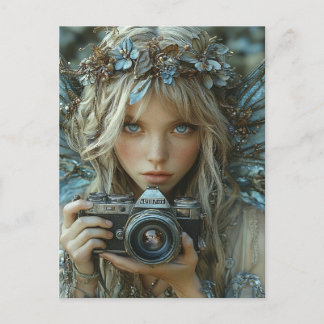 Carte Postale Fée adorable avec caméra