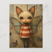 Carte Postale Fée Adorable de Chat (Devant)