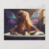 Carte Postale Fée aînée femme dans le bain moussant (Devant)