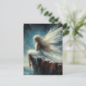 Carte Postale Fée assise sur une falaise (Debout devant)