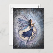 Carte postale Fée Bleue de minuit par Molly Harris (Devant / Derrière)