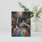 Carte Postale Fée Boston Terrier dans un fauteuil (Debout devant)