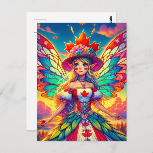 Carte Postale Fée canadienne (Devant / Derrière)