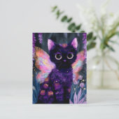 Carte Postale Fée Chat Noir Sucré (Debout devant)