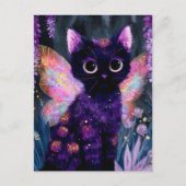 Carte Postale Fée Chat Noir Sucré (Devant)