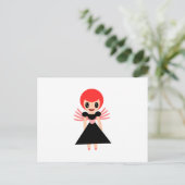 Carte Postale Fée chère 72 aux cheveux rouges (Debout devant)