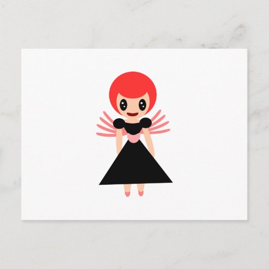 Carte Postale Fée chère 72 aux cheveux rouges (Devant)