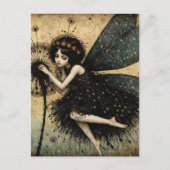 Carte Postale Fée Dandelion foncé (Devant)