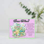 Carte Postale Fée d'anniversaire amie (Debout devant)