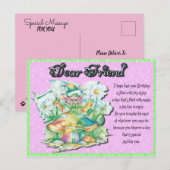 Carte Postale Fée d'anniversaire amie (Devant / Derrière)