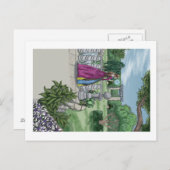 Carte Postale Fée dans le jardin (Devant / Derrière)