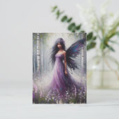 Carte Postale Fée dans une forêt de bouleaux (Debout devant)