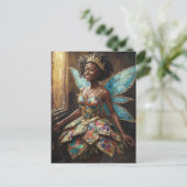 Carte Postale Fée dans une robe dorée (Debout devant)