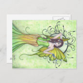 Carte postale Fée d'arrivée du printemps (Devant / Derrière)