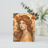 Carte Postale fée d'automne -artisanal (Debout devant)