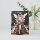 Carte Postale Fée de café adorable au défilé de mode (Debout devant)