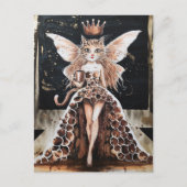 Carte Postale Fée de café adorable au défilé de mode (Devant)