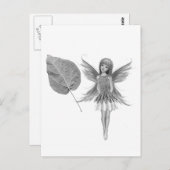 Carte Postale Fée de Catalpa Tree avec feuille (Devant / Derrière)