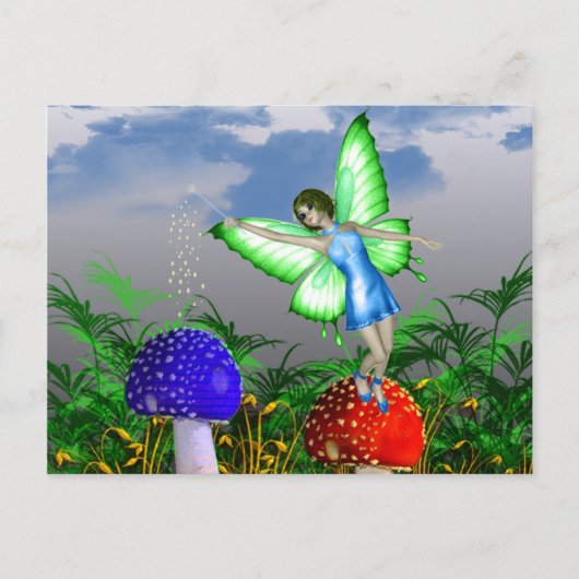 Carte Postale Fée de champignons (Devant)