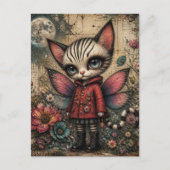 Carte Postale Fée de chat de fantaisie adorable (Devant)