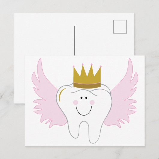 Carte Postale Fée de dents (Devant / Derrière)
