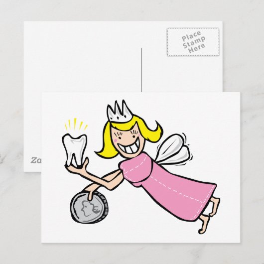 Carte Postale Fée de dents (Devant / Derrière)