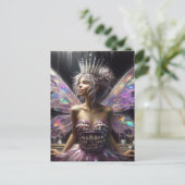 Carte Postale Fée de dents dans sa robe faite de dents (Debout devant)