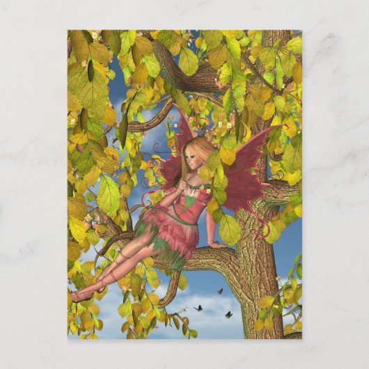 Carte Postale Fée de floraison de l'arbre du printemps (Devant)